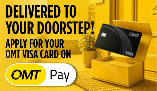 Your OMT Visa Card, now delivered to your door
