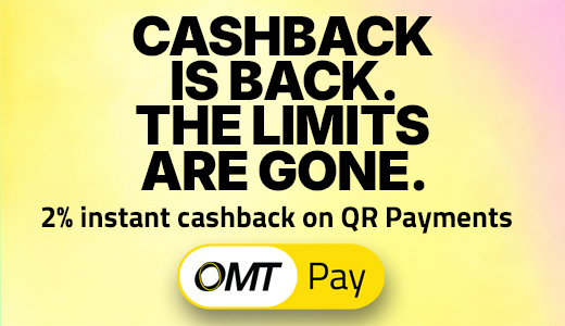 Shop & get 2% back with OMT Pay
